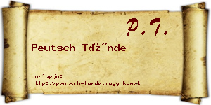 Peutsch Tünde névjegykártya