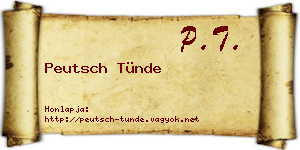Peutsch Tünde névjegykártya
